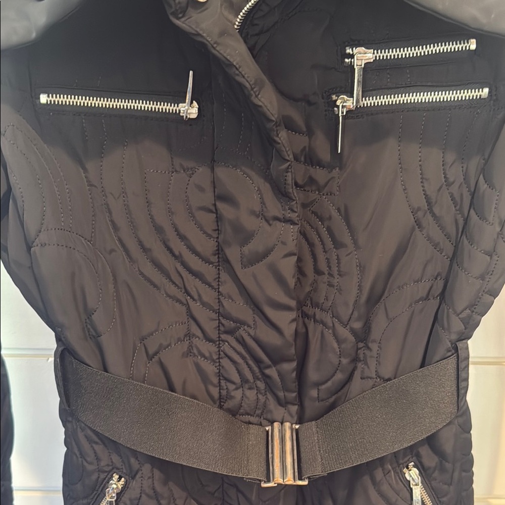 Laundry By Shelli Segal Black Quilted Puffer Coat - Picture 3 of 3